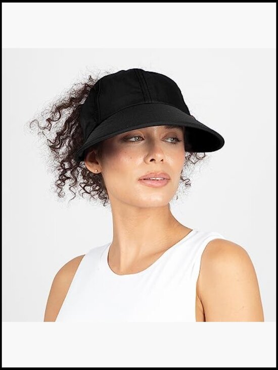 Wide Brim Sun Hat UPF 50 Adjustable Ponytail Opening Lightweight Polyester main image 4